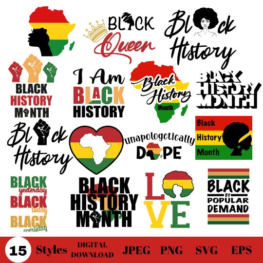 Black History Month SVG Bundle, Black History SVG PNG Cricut ...