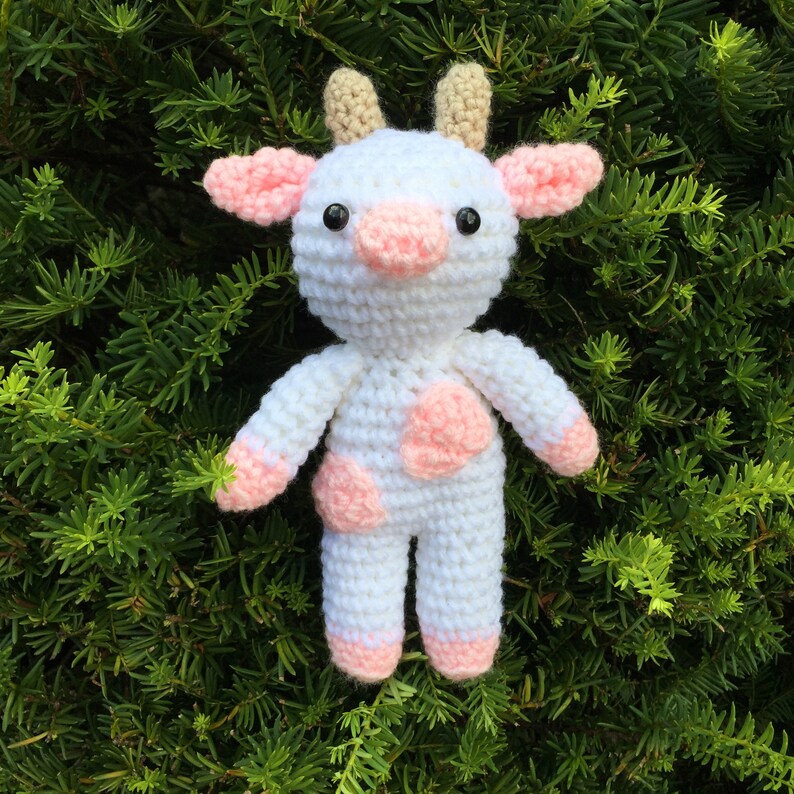 Crochet Strawberry Cow Plushie | Etsy