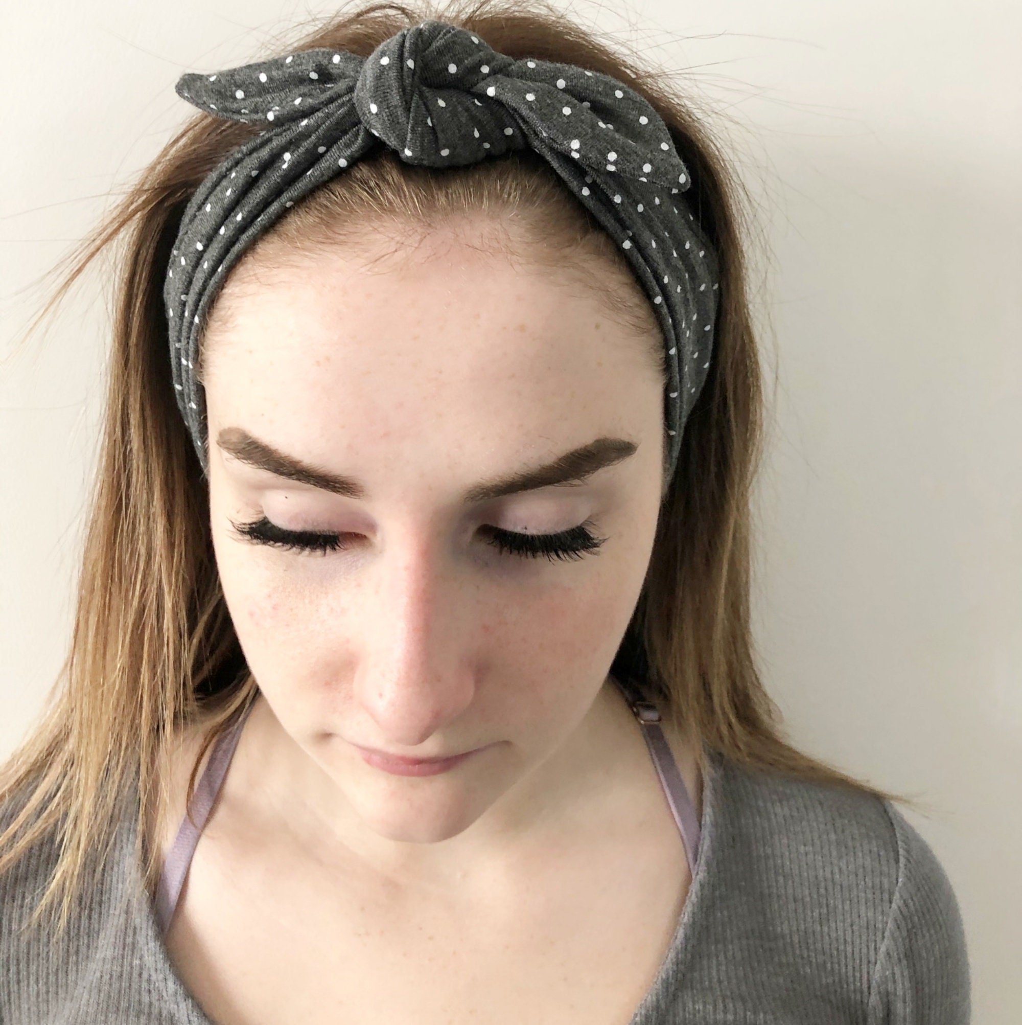 Tie Headband Top Knot Headband Hair Scarf Rockabilly Etsy