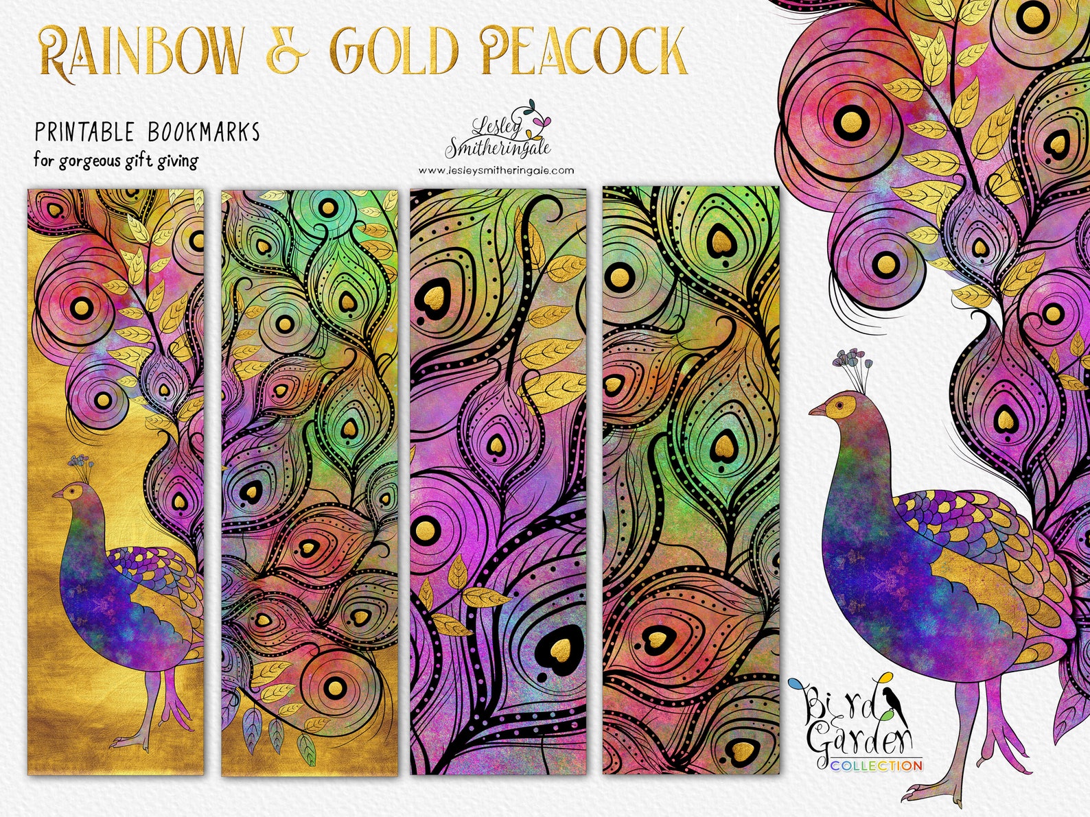 Peacock Printable Bookmarks Printable Bookmarks Heart Etsy