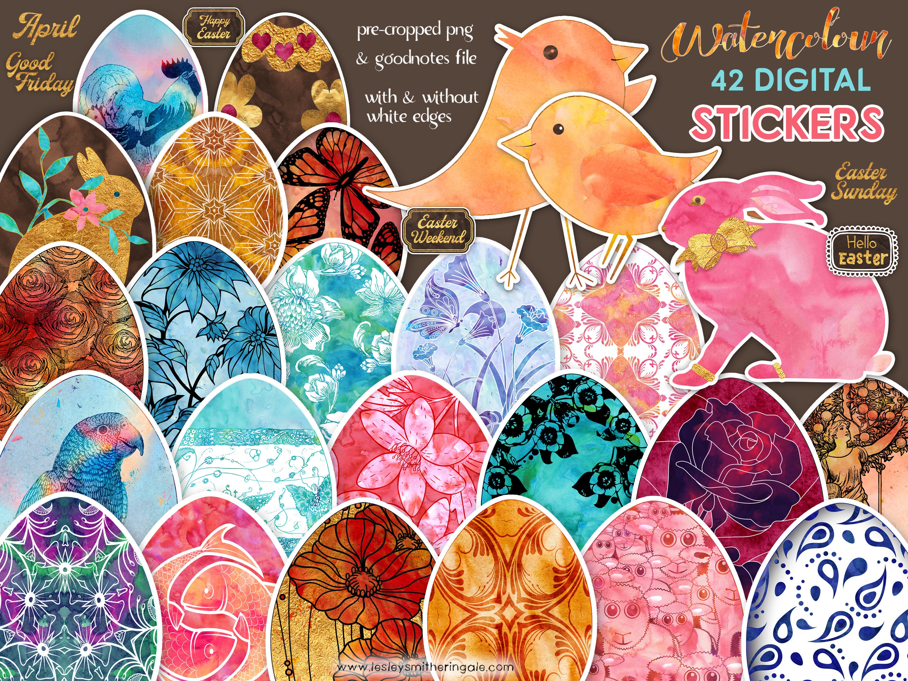 Easter Sticker Set Easter Stickers Digital Stickers Etsy UK