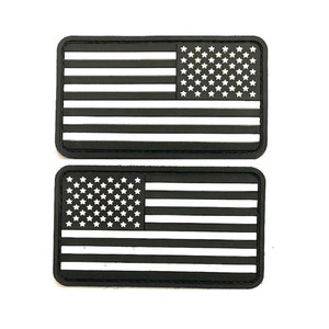 PVC USA-flagga Patch Taktisk Moral Patch Hook and Loop Backing