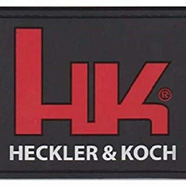 PVC HK Logo Patch Heckler & Koch Benelli Gun Military Tactical Morale Patch Hook and Loop Backing