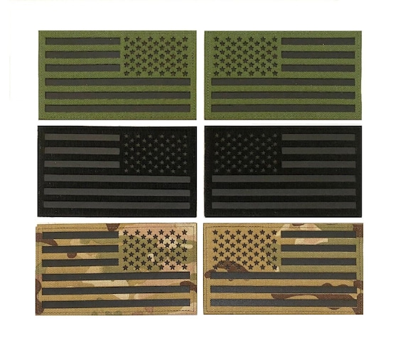 TOPPA RICAMATA BANDIERA AMERICANA BORDO BIANCO USA Gancio/anello Di - Foto 9