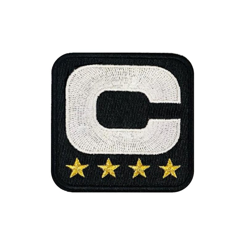 Black and Gold Captain C Patch Iron/sew on 2.5