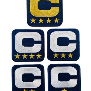 Patriots Captain C patch Iron/Sew on 2.5" x 2.5"