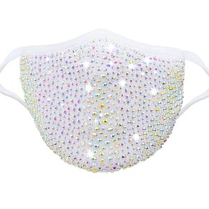 Bling Face Mask With Rhinestone Fashion Mask With Filter Pocket image 10