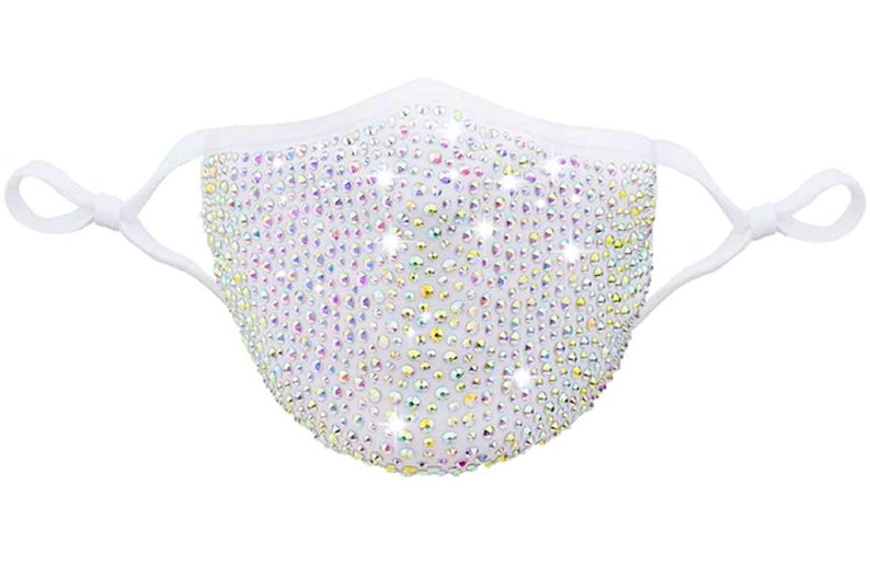 Bling Face Mask With Rhinestone Fashion Mask With Filter Pocket image 10