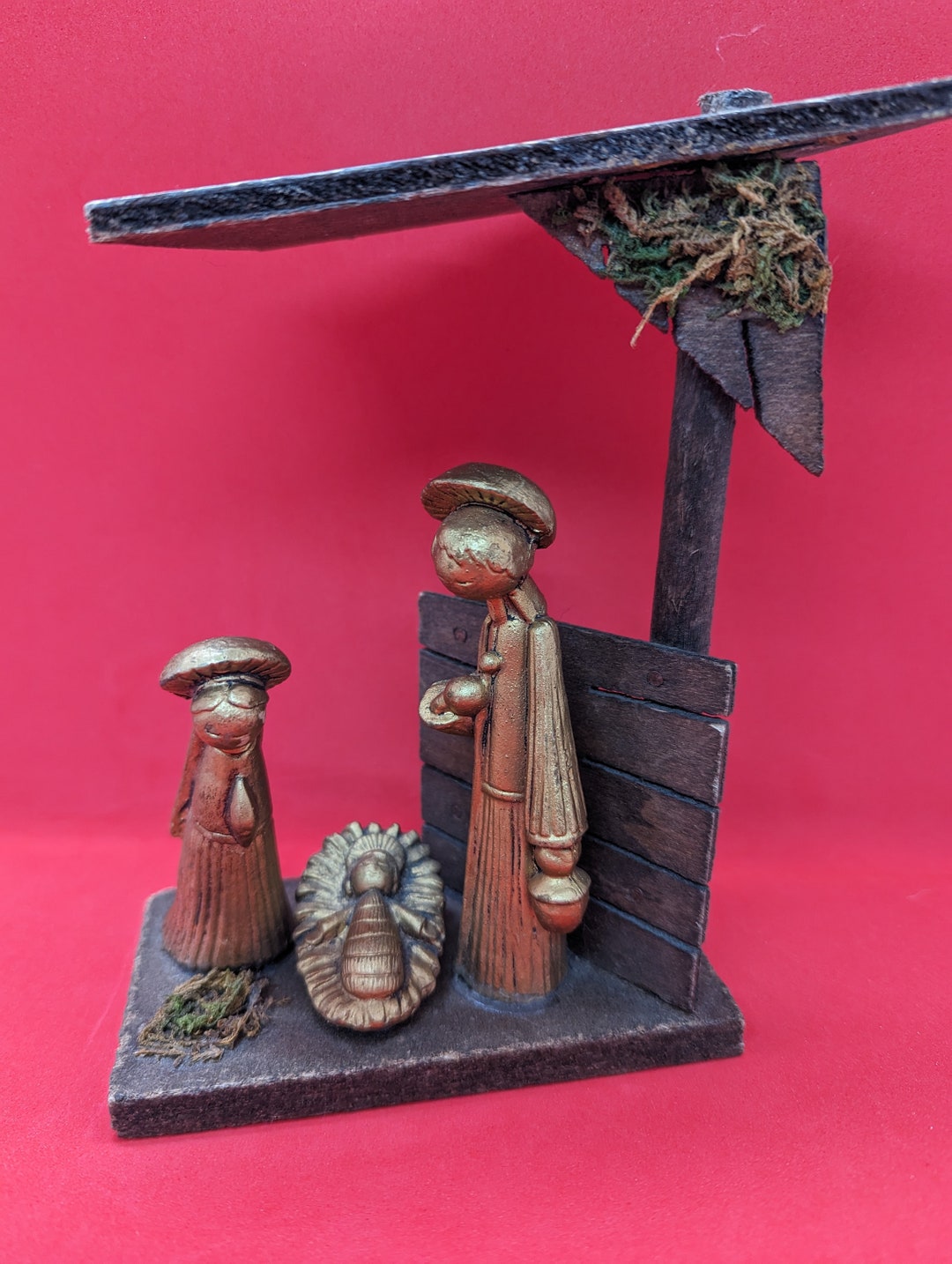 Nativity Scene. Primitive Nativity Scene or Rustic. Mary - Etsy