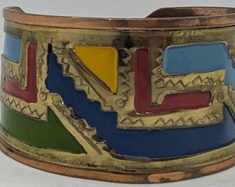 Pulsera vintage de cobre y latón Cobre México.