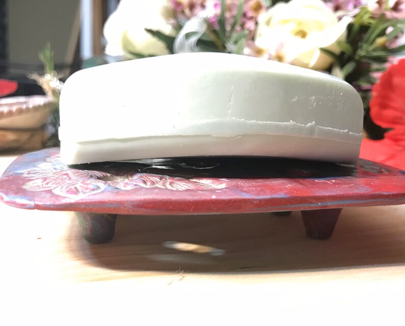 Polymer Clay Soap Dish with Drain SPRING FLOWERS Draining Soap Etsy