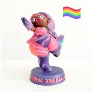 Super Orgullosx Decorative Figure – Pride Sculpture / LGBTQ+ Pride Figure / Geek Collectible / LGBTQ+ Gift / Handmade