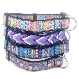DUWES 25mm Dog Collar Tribal Personalized Adjustable High Quality Ribbons Pet Collars F76