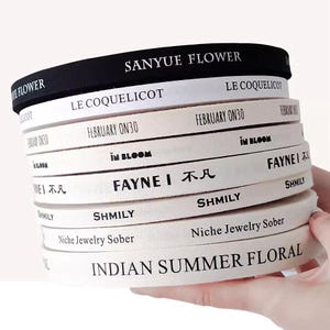 DUWES 100 yards Nastro di cotone personalizzato personalizzato Stampa serigrafica Logo stampato Decorazione per imballaggio regalo fai da te