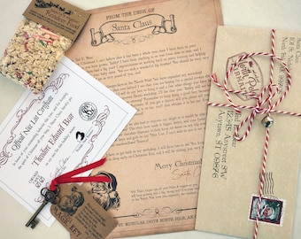 Difficult Time Letter from Santa, Child Going Thru Hard Time, Bundle Incl Nice List Certificate, Magic Key, Reindeer Food, Personalized Pic