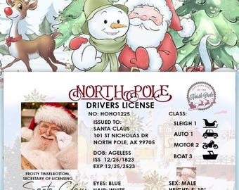 Santa's Sleigh License: Realistic Christmas Eve Keepsake