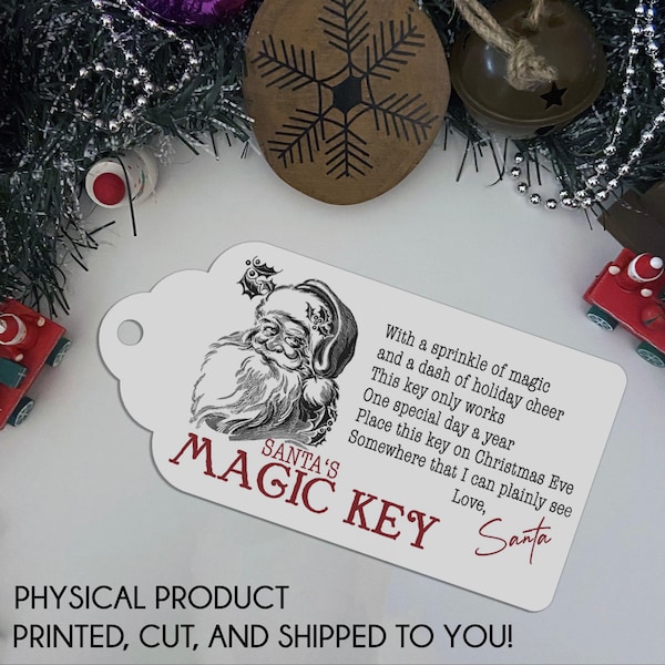 Santa's Magic Key Tag | Physical Product