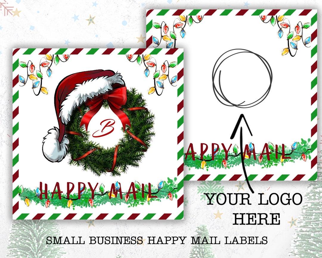 Happy Mail Business Labels | Add Your Logo | Custom Business Package ...