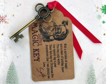 Santa's Magic Key Printable Tag | Instant Download