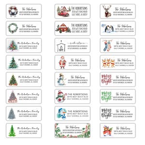 Christmas Address Labels | Christmas Address Stickers | Christmas Return Address Label | Christmas Address Label | Peel and Stick Labels