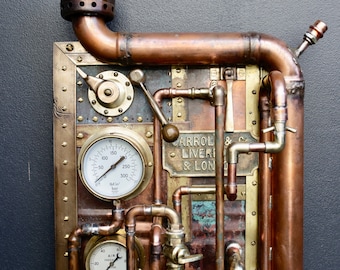 Steampunk / Industriële wandkunst Sculptuur