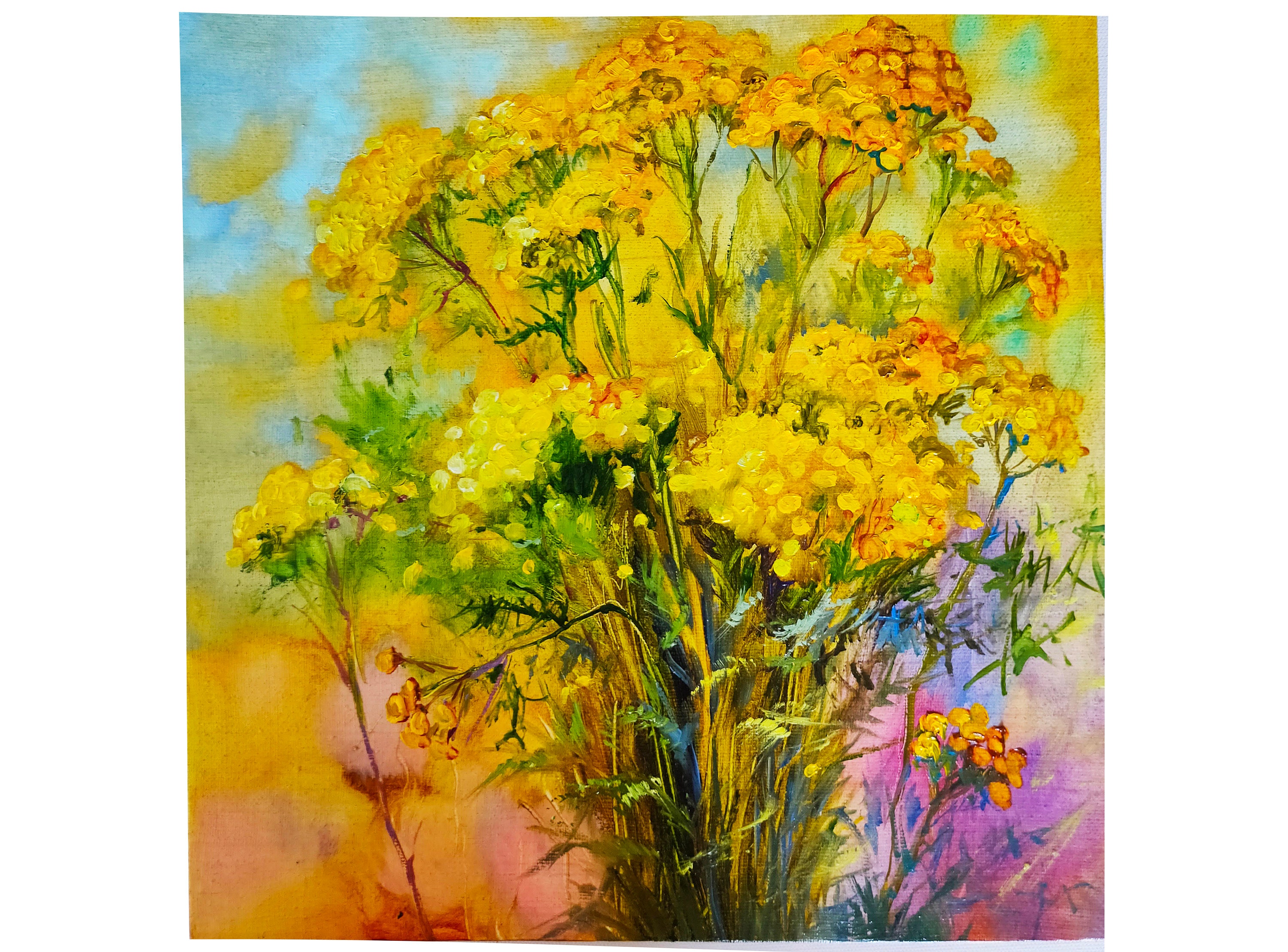CXHOSTENT 3-teilige Blumen Leinwand - Wanddekoration 30x40cm