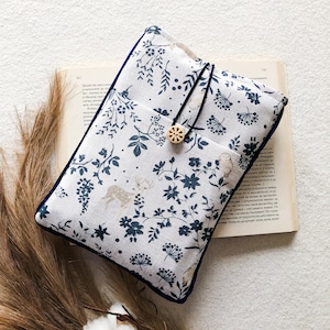 Housse pour livre Forêt bleue, étui pour livre, pochette bleue pour livre, étui pour Kindle, housse pour Kindle, protège-livre, couverture pour Kindle, accessoires Kindle, cartable