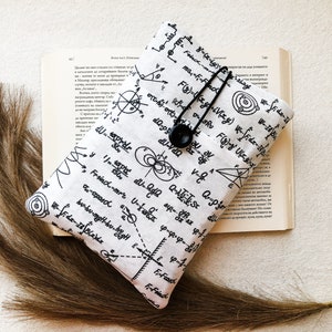 Wiskundeboekhoes met vak voor Kindle, gewatteerde boekenhouder, gezellig boekenetui, Kindle-hoes, bijbelomslag, stofomslagen voor boeken, boekenkast