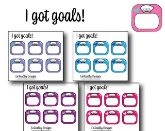 Weight Tracking Scale Tracker Stickers - Achieve Your Weight Goals