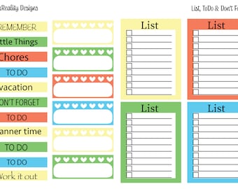 Todo List Stickers Etsy