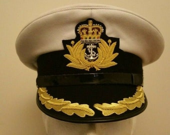 British Royal Navy Captain / Commander Officers Peaked Cap / Hat James Bond 007