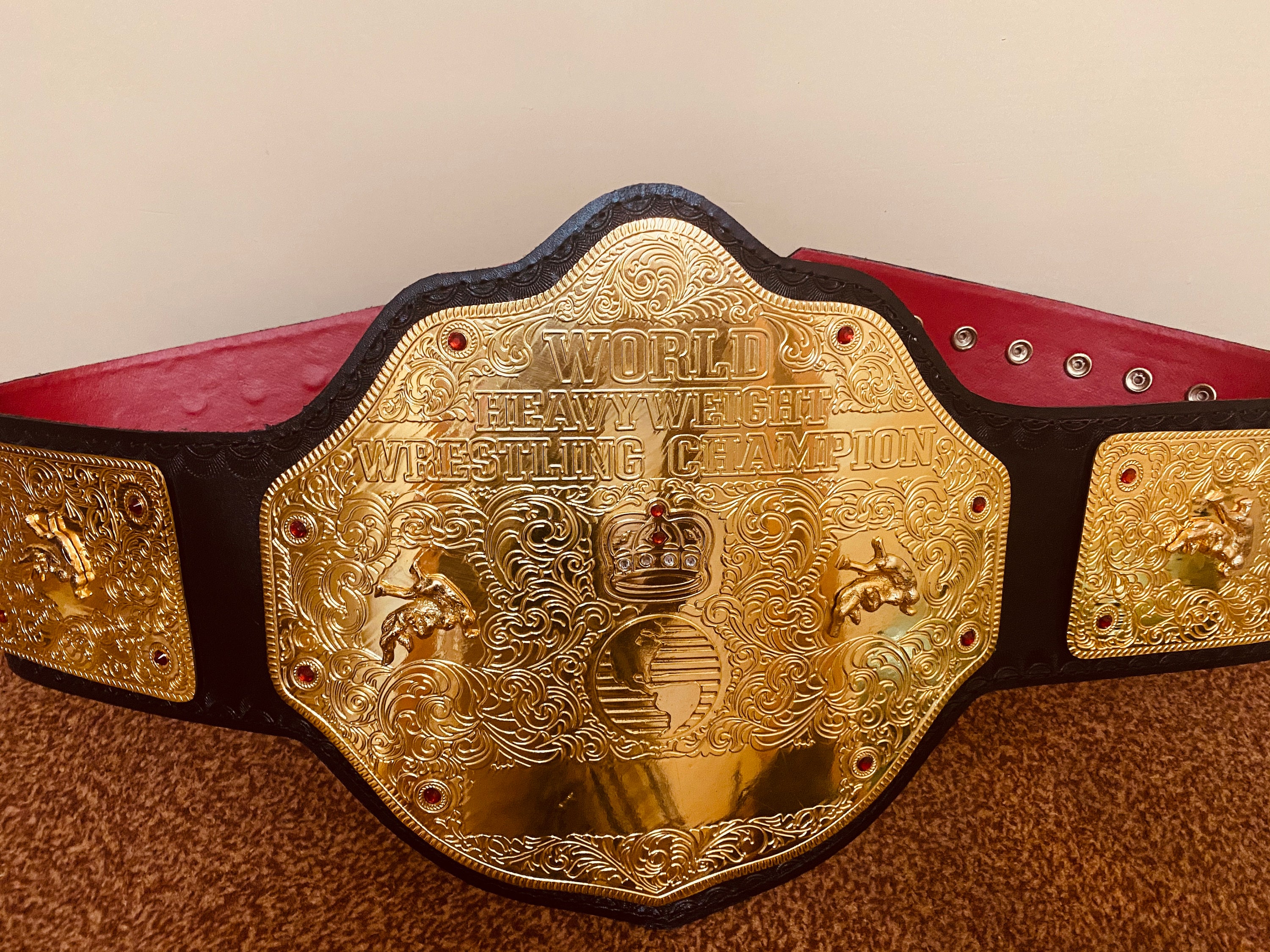 BIG Gold Wrestling Championship Beltfull Size Etsy UK