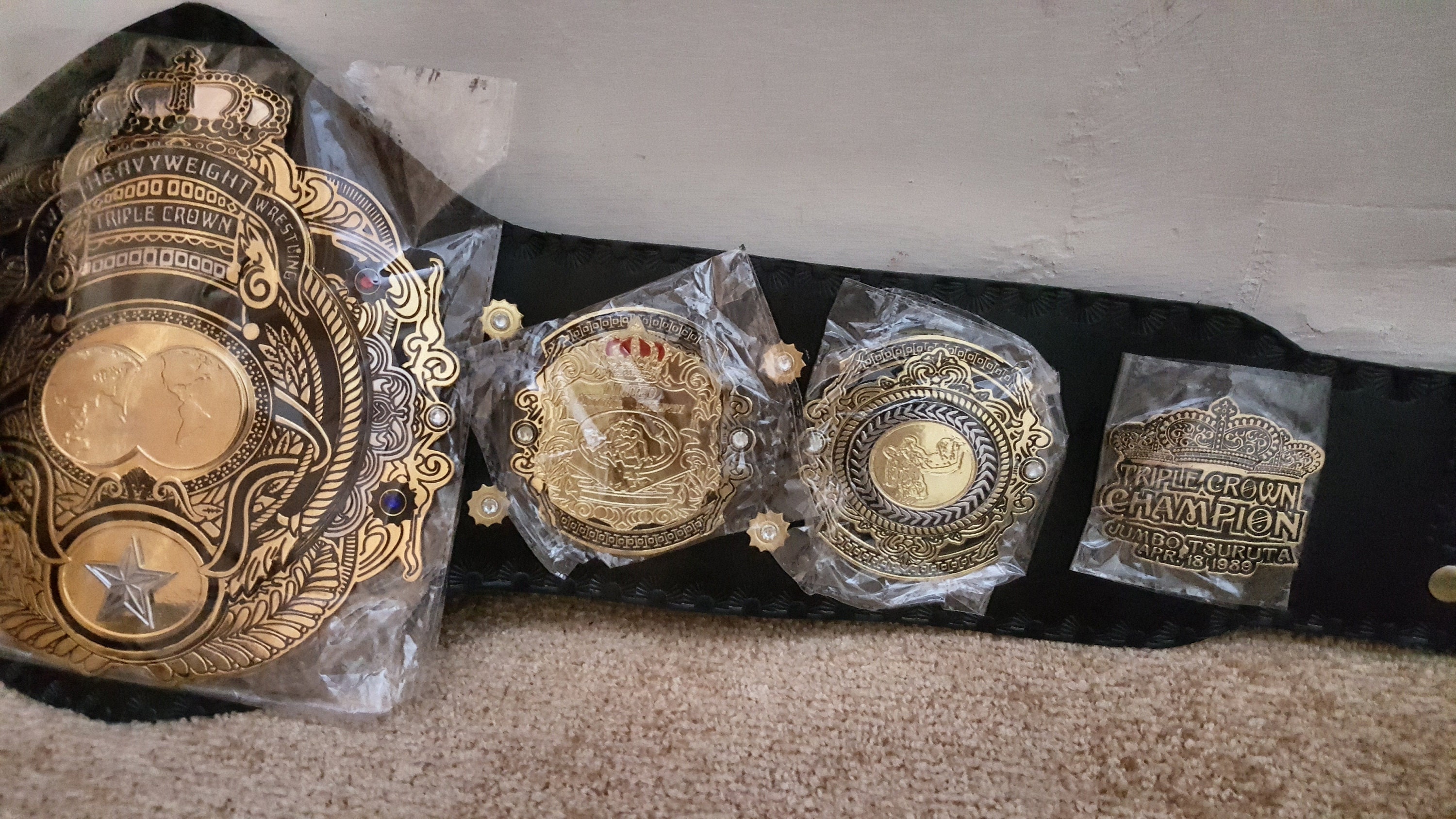 Triple Crown Wrestling Championship Belt-full Size - Etsy