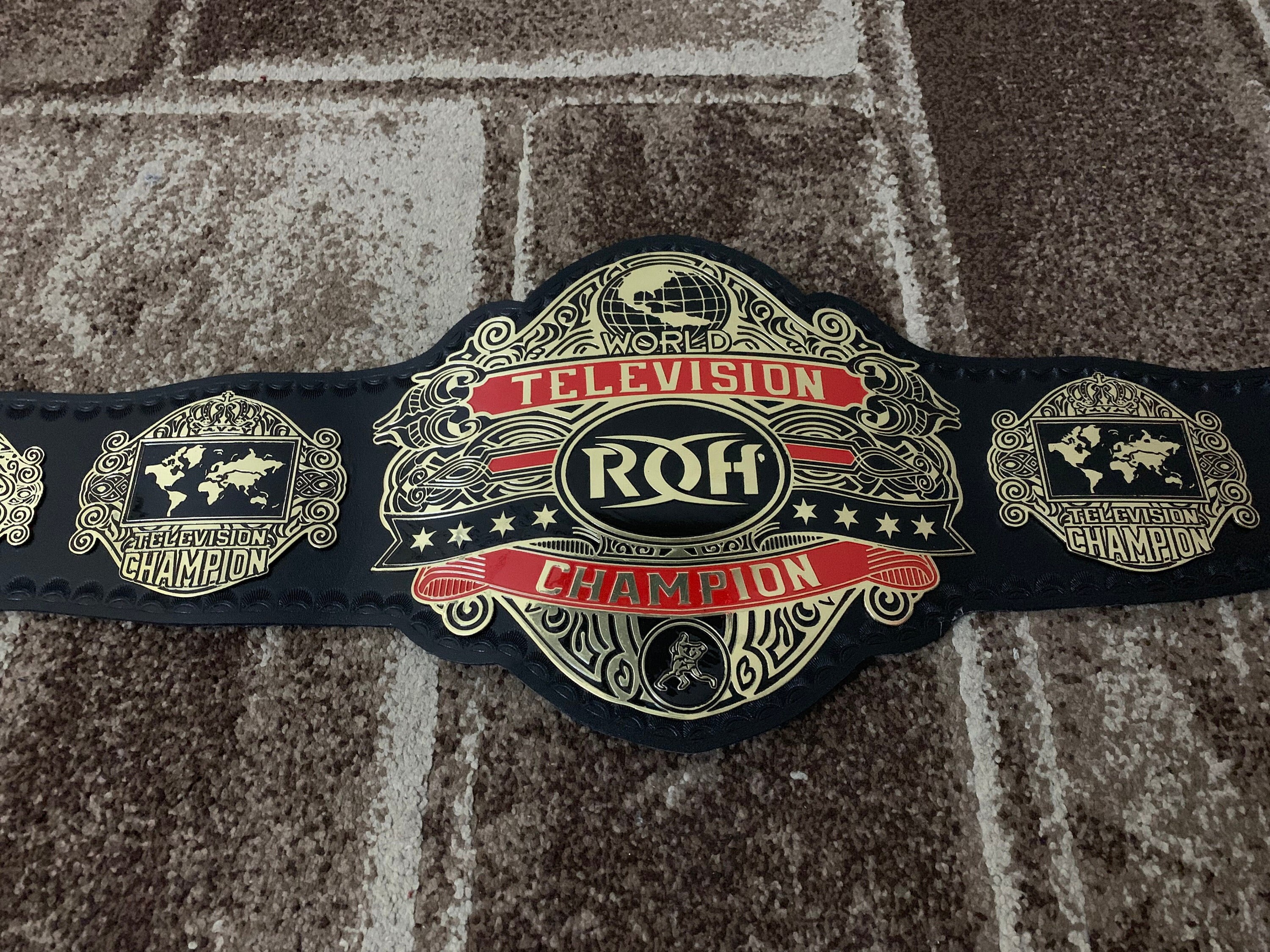 ROH World Television Wrestling Championship Beltfull Size Etsy