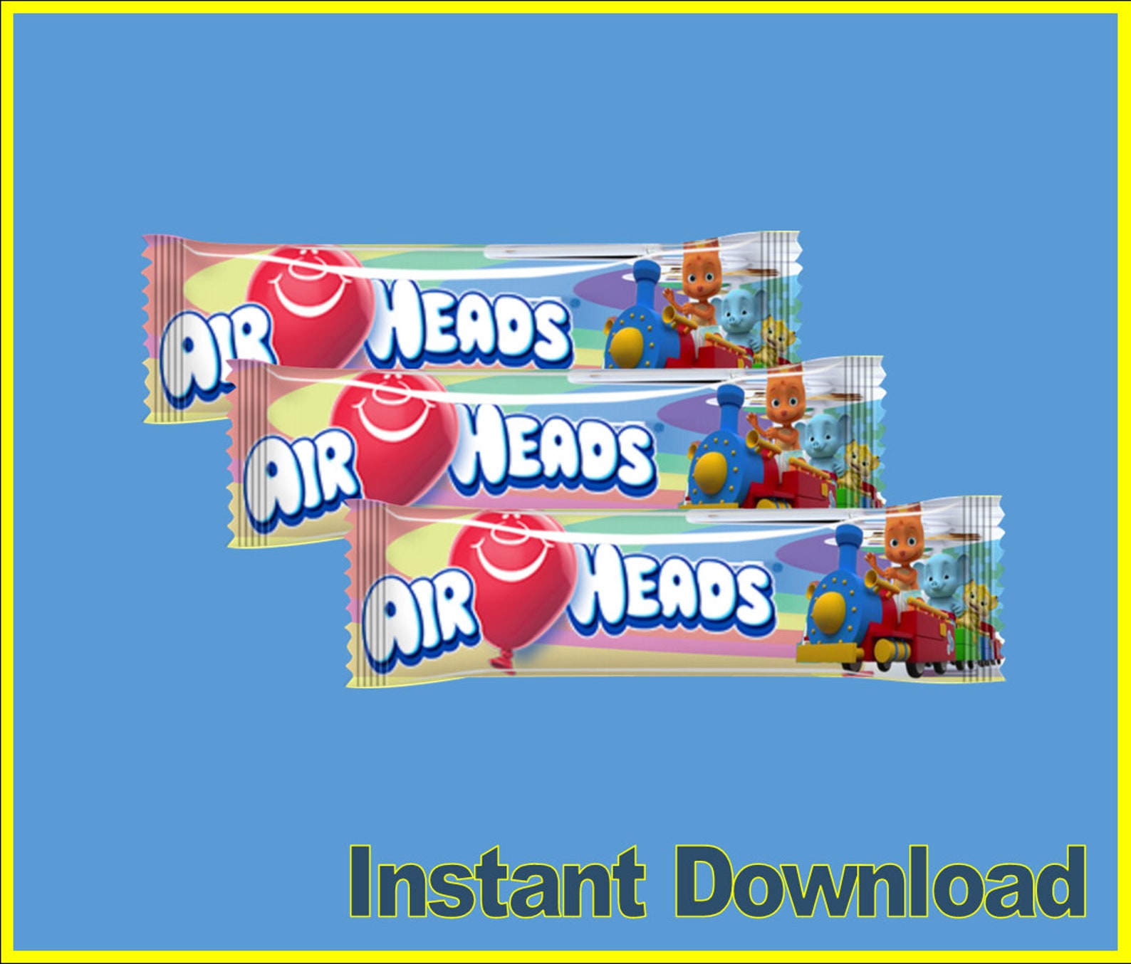 Word Party Airheads Label Download Instant Download DIY No Etsy