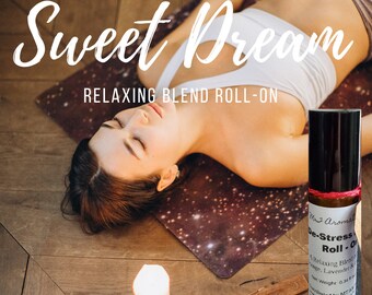 Sweet Dream Roller Ball - Roll-on-Sleep Well, Gift-Pure Essential Oils-Natural Remedies for relaxation, peace and tranquility