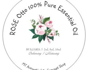 Rose Oil, Rose Otto-Bulgaria (10% Diluted); Rosa Damascena -Therapeutic, Nourish & Balance -Aromatherapy, Natural Skincare, Perfume