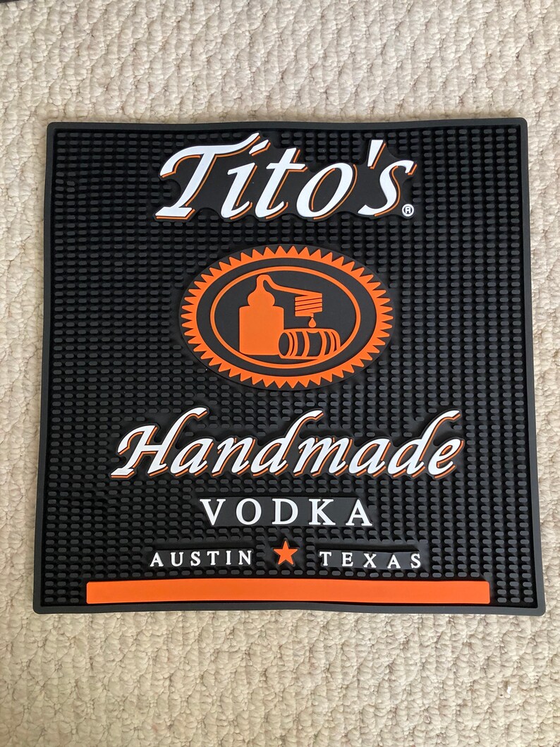 Titos Handmade Vodka Bar Mat Etsy