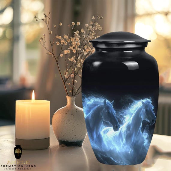Meena Coated Aluminum Cremation Urn – Elegant Memorial Keepsake