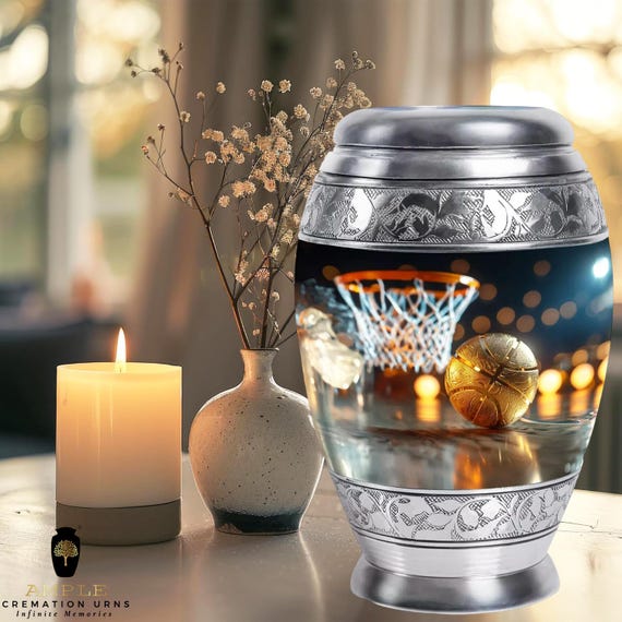 Handcrafted Aluminum Cremation Urn – Meena Coating Finish, Leak-Proof