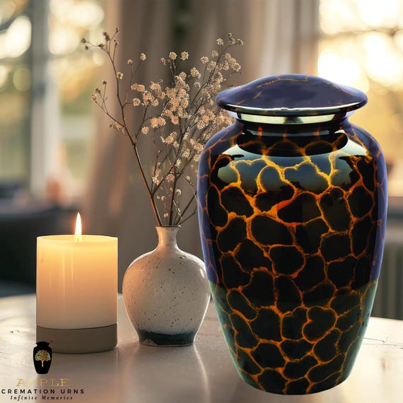 Engravable Aluminum Cremation Urn - Keepsake Adult Urn, Leakproof (10.5"×6.5")
