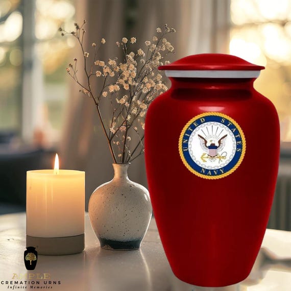 Elegant Aluminum Cremation Urn – Meena Coating, Large & Keepsake Sizes