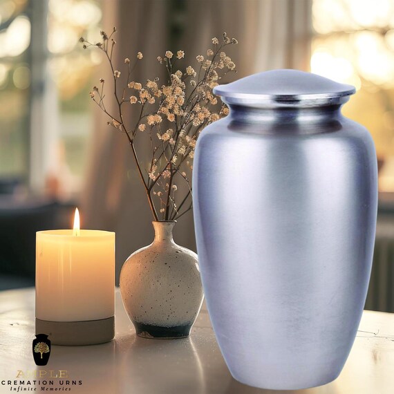Handcrafted Meena Coated Aluminum Cremation Urn – Elegant Memorial