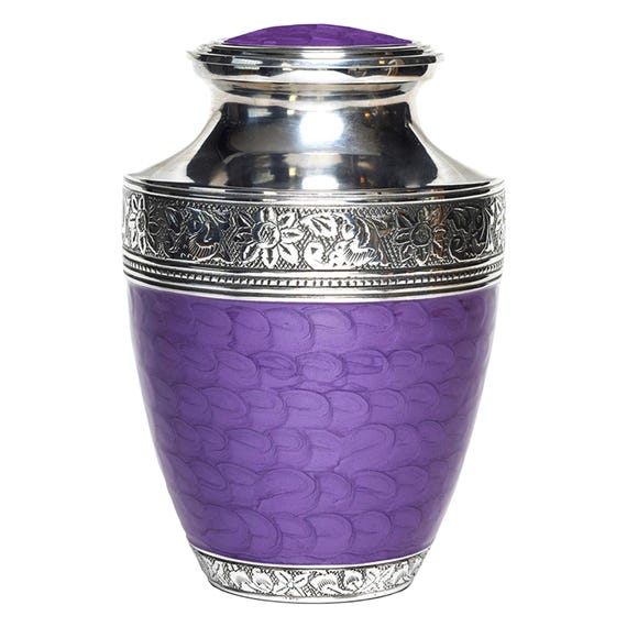 Handcrafted Meena Coated Cremation Urn – Leakproof Aluminum Memorial