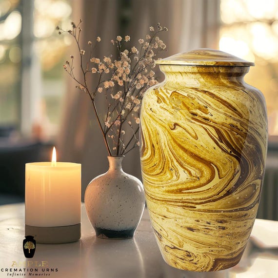 Large Aluminum Cremation Urn – Memorial, Engravable