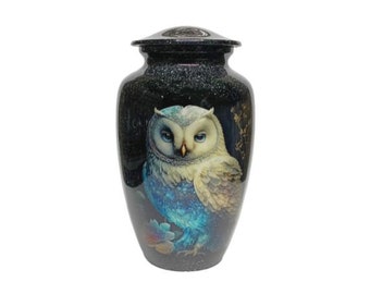 Ample Cremation Urn-A Majestic Metal Urn Adorned with Ethereal Artistry-Burial Urn-Urn for Infant-Decorative Urn-Cremation Urn-Keepsake Urn