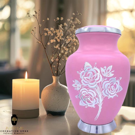 Handcrafted Aluminum Cremation Urn – Elegant Meena Coating, Large & Keepsake Sizes