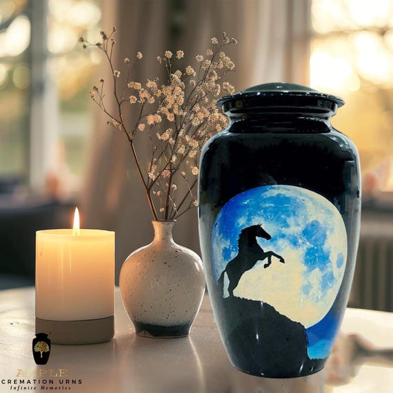 Handcrafted Aluminum Cremation Urn – Meena Coating, Leak-Proof, Large/Keepsake