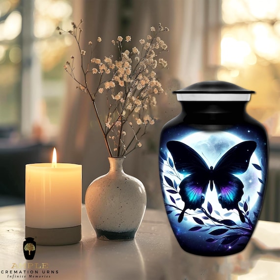 Ample Cremation Urns Aluminium Cremation Vessel with Elegant Handcrafted Design for Honoring Loved Ones’ Final Resting Place