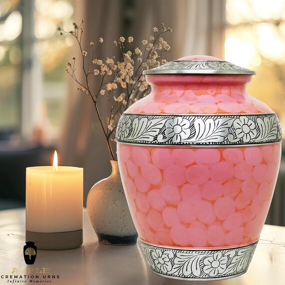 Handcrafted Meena Art Cremation Urn – Aluminum Memorial Keepsake